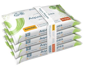 Aqua Wipes 100% rozložitelné ubrousky, 99% vody, 4 x 56 ks