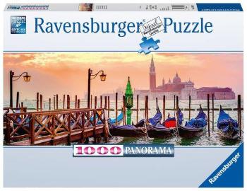 RAVENSBURGER Panoramatické puzzle Gondoly v Benátkách, Itálie 1000 dílků