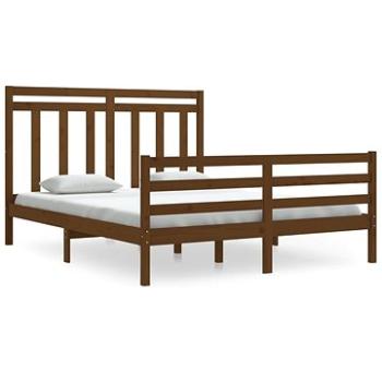 Rám postele medově hnědý masivní dřevo 160 × 200 cm, 3105328 (3105328)