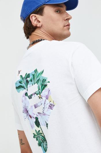 Bavlněné tričko Primitive bílá barva, s potiskem