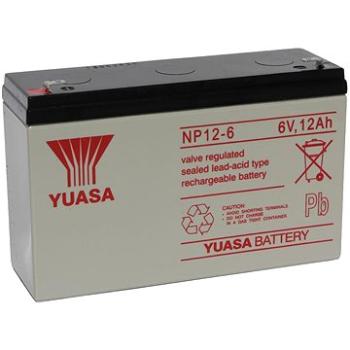 YUASA 6V 12Ah bezúdržbová olověná baterie NP12-6 (NP12-6)