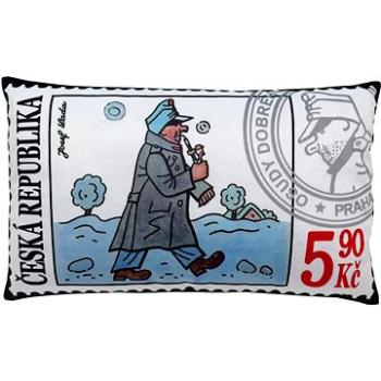 Polštář 30x18 cm, Švejk v zimě, poštovní známka (99967B)
