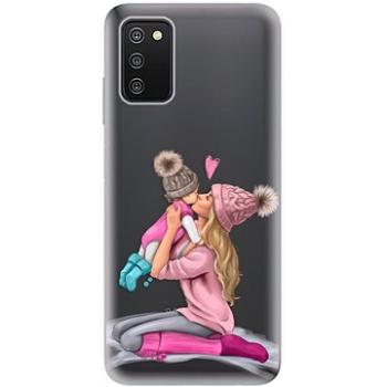 iSaprio Kissing Mom pro Blond and Girl pro Samsung Galaxy A03s (kmblogirl-TPU3-A03s)