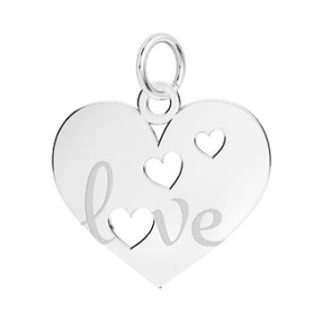 Šperky4U Stříbrný přívěšek srdce LOVE - NB-4298