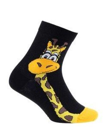 Dívčí ponožky WOLA ŽIRAFA černo-žluté Velikost: 33-35