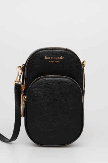 Kožená kabelka Kate Spade černá barva