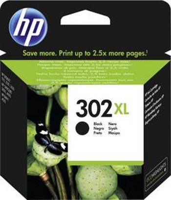 HP Inkoustová kazeta 302 XL originál černá F6U68AE