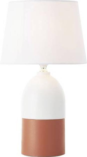 Stolní lampa E27 60 W Brilliant Margaux 98842/41 terakota, bílá