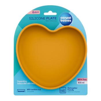 Canpol babies Silicone Suction Plate Yellow 300 ml nádobí pro děti