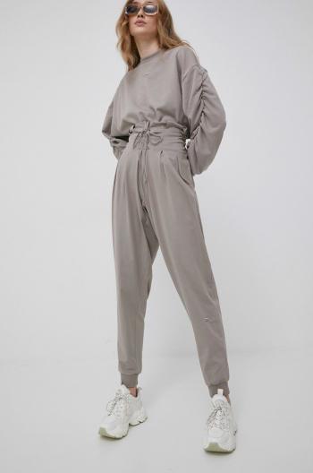 Kalhoty Reebok H51865 dámské, béžová barva, hladké