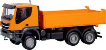 Herpa 309998 H0 Iveco Stavební sklápěč - nákladní vůz Trakker 6x6, oranžová