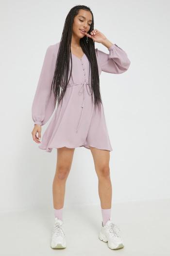 Šaty JDY fialová barva, mini