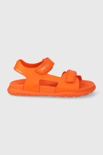 Dětské sandály Geox SANDAL FUSBETTO oranžová barva