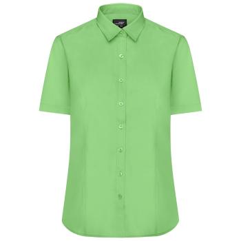 James & Nicholson Dámská košile s krátkým rukávem JN679 - Limetkově zelená | XXL