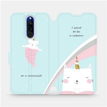 Flipové pouzdro na mobil Xiaomi Redmi 8 - MH11S Kočička - I want to be a catcorn or a marmaid (5903516077052)