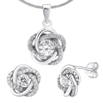 Silvego stříbrný set šperků rosalyn náušnice a přívěsek JJJS0088