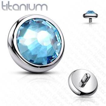 Šperky4U Náhradní kamínek k labretě TITAN, závit 1,2 mm, 3mm - TIT1076-03Q