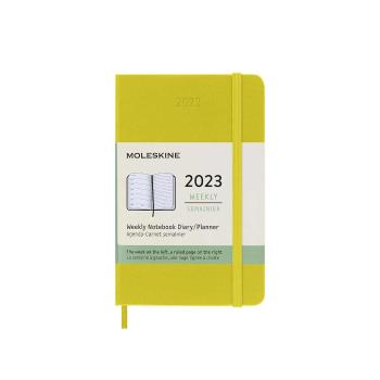 Plánovací zápisník 2023 tvrdý žlutý – S
