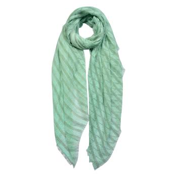 Zelený pruhovaný šátek - 90*180 cm MLSC0403GR