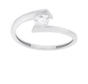 Brilio Silver Elegantní stříbrný prsten se zirkonem SR037W 52 mm