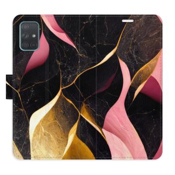 Flipové pouzdro iSaprio - Gold Pink Marble 02 - Samsung Galaxy A71