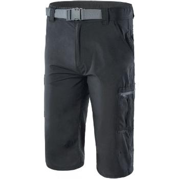 Hi-Tec LOBINO 3/4 Pánské outdoorové 3/4 kraťasy, černá, velikost S