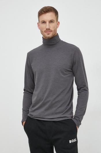 Tričko s dlouhým rukávem Selected Homme šedá barva