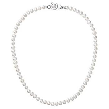 EVOLUTION GROUP CZ Perlový náhrdelník z pravých říčních perel bílý  - 22006.1
