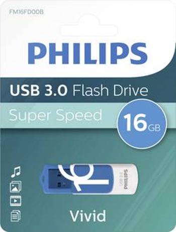 USB flash disk Philips VIVID FM16FD00B/00, 16 GB, USB 3.2 Gen 1 (USB 3.0), modrá