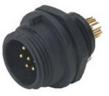 Deltron Connectors DELKSP1312/P7, kulatý konektor DIN, Provedení konektoru: zástrčka, vestavná IP68, nylon 6.6 UL 94V-0, pólů 7, 1 ks