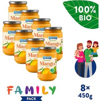 SALVEST Family BIO Mango 100% (8× 450 g) (4740073076057)