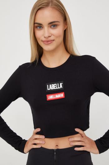 Tričko s dlouhým rukávem LaBellaMafia Go On , černá barva