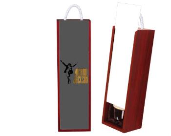 Dřevěná dárková krabička na víno Michael Jackson