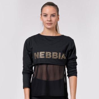 Sportovní Top Intense Mesh Black S - NEBBIA