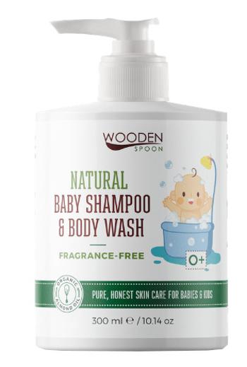 Woodenspoon Dětský sprchový gel a šampon na vlasy 2v1 bez parfumace 300 ml