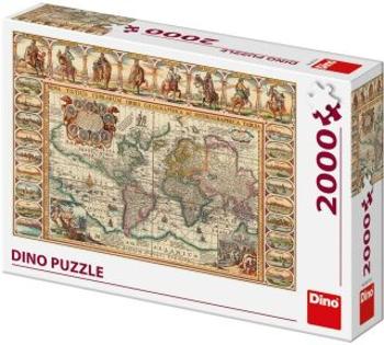puzzle Mapa světa historická: 2000 dílků