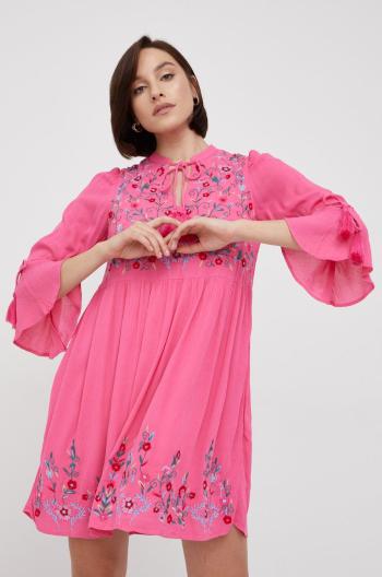 Šaty Y.A.S růžová barva, mini