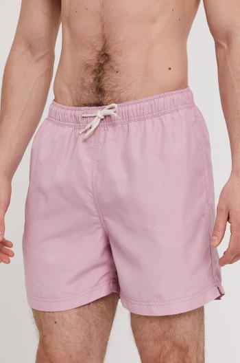 Plavkové šortky Selected Homme růžová barva