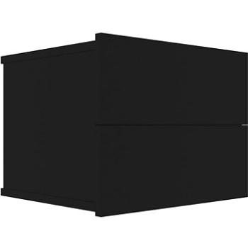 Noční stolek černý 40 x 30 x 30 cm dřevotříska (801055)