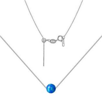 NUBIS® Stříbrný náhrdelník s opálem - kulička 6 mm - NBS01-OP05