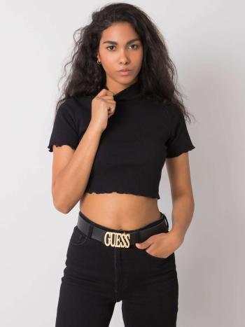 ČERNÝ DÁMSKÝ CROP TOP S LÍMEČKEM RV-TP-6693.90-BLACK Velikost: M