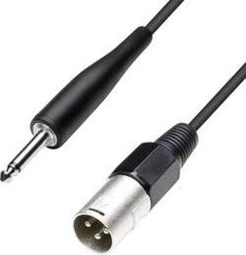 XLR kabel, XLR(M)/jack 6,3 mm, 5 m, černá