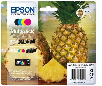 EPSON ink bar Multipack "Ananas" 4-colours 604XL Black / 604 CMY Ink, ČB 500, BAR 130 stran