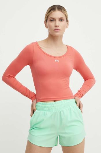 Tréninkové tričko s dlouhým rukávem Under Armour Train Seamless oranžová barva, 1379150