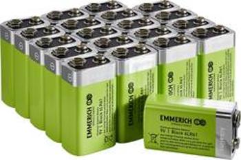 Baterie 9 V alkalicko-manganová Emmerich Industrial 6LR61 500 mAh 20 ks