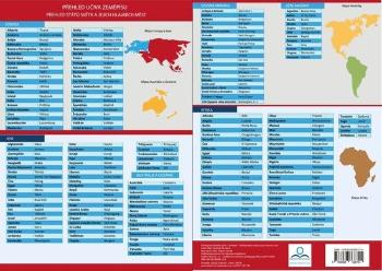 Přehledová tabulka učiva Zeměpis - Přehled států a jejich hlavních měst - Burdová Vendula