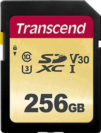 Paměťová karta SDXC, 256 GB, Transcend Premium 500S TS256GSDC500S, Class 10, UHS-I, UHS-Class 3, v30 Video Speed Class