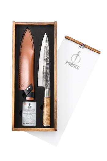 Kuchařský nůž Forged VG10 20,5 cm s koženým pouzdrem