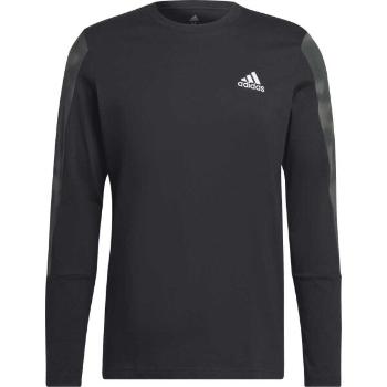 adidas CAMO LS T Pánské tričko, černá, velikost M