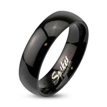 Šperky4U Ocelový prsten černý, šíře 6 mm - velikost 60 - OPR1299-6-60
